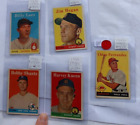 LOT Vintage 1958 Topps MLB Baseball Trading Cards Kuenn Loes Shantz Hegan 50's