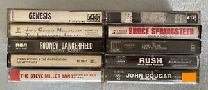 Cassette Tapes Lot of 10 70s 80s Classic Rock Music U2 Rush Springsteen