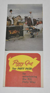 Piggy Que Roasted Party Pig BBQ VINTON IA Advertising Sales Brochure Pamphlet