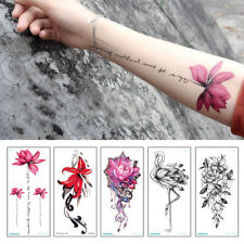 Flowers Tattoo Women Men Waterproof Temporary Black Tattoos Sticker Body Art