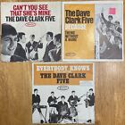 45rpm PICTURE SLEEVE ONLY LOT OF 3 - THE DAVE CLARK FIVE - EPIC