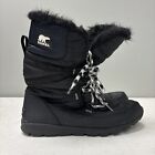 Sorel Women's Whitney Tall Lace II Winter Boots Black US 10 (WORN)