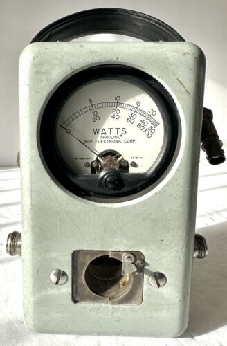 Vintage Bird Model 43 Watts 50 OHMS Thruline RF Portable Power Wattmeter FA-5114
