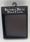 Wallet Beverly Hills Polo Club Style Men's Bi-Fold BROWN Gift Box RFID Blocking