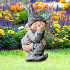Naughty Gnome Pooping Miniature Statue Funny Resin Dwarf Home Garden Ornament US