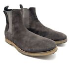 All Saints Rhett Gray Suede Chelsea Boots Sz 45 12 Charcoal Pull On Crepe Sole