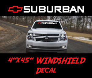 Chevrolet Windshield Sticker SUBURBAN RED Logo Vinyl Decal American Muscle Truck
