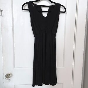 Cabi Black Dress Womens Size XS LBD Stretch Jersey Sleeveless Keyhole 5114