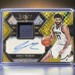 Jamal Murray Gold /10 Patch Auto Game Worn* 2022-23 Select Basketball