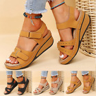 Womens Summer Orthopedic Wedge Sandals Walking Slingback Flat Casual Shoes Size