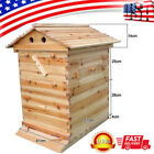 2024 Honey Beekeeping Box Durable Flowing Upgraded for 7Pcs Bee Hive Frames Auto