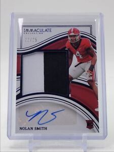 New ListingNOLAN SMITH 2023 IMMACULATE RPA ROOKIE PATCH AUTOGRAPH BLUE RC AUTO /25 Q1547
