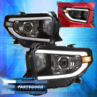 For 14-21 Toyota Tundra Black Projector LED DRL Tube Headlights Lamps Left+Right (For: 2019 Tundra)