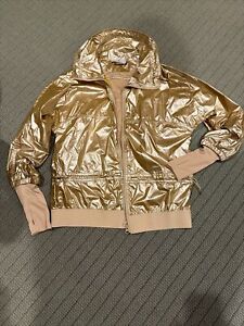 adidas stella mccartney jacket in gold nylon size S/P perfect new condition