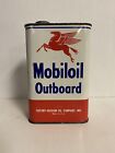 Vintage Mobil SOCONY Outboard Motor Oil Quart Can Advertising