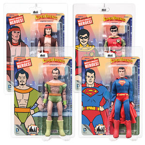 Super Friends Retro Style Action Figures Series 1: Set of all 4 by FTC