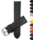 Bandini Watch Band, Leather GT Rally Strap, 14 Colors 18mm - 24mm Extra Long Too