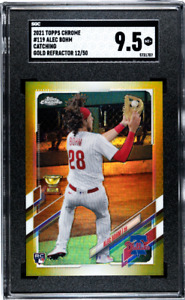 2021 Topps Chrome #199 Alec Bohm Catching Gold Refractor /50 RC SCG 9.5