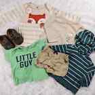 3-6M Baby Boys Fox Green Stripe Leather Shoes Bundle Lot Outfit Clothing