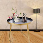 Modern Metal Tray Table End Table Round Side Table for Small Spaces Living Room