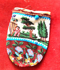 Antique Beaded Purse and trees angel harp 16x13