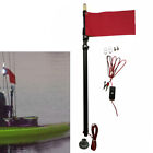 Kayak LED Light Pole Flag Canoe Fishing Rubber Dinghy Boat Safety Flag Pennant