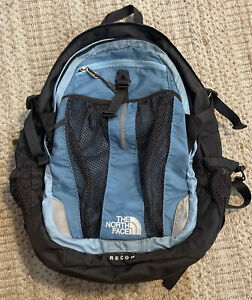The North Face Women's Recon Backpack Light Blue Grey Hiking School Laptop