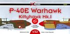 DK Decals 1/32 CURTISS P-40E WARHAWK & KITTYHAWK Mk.I Fighters Part 2