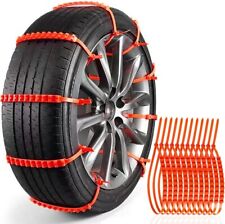 Snow Chains Reusable 12PCS Tires Chains for Car/SUV/Trucks, Convenient Zip Tie T