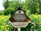 Rustic Handmade Nesting Box, Amish Made, Birdfeeder, Dove Nesting Box,