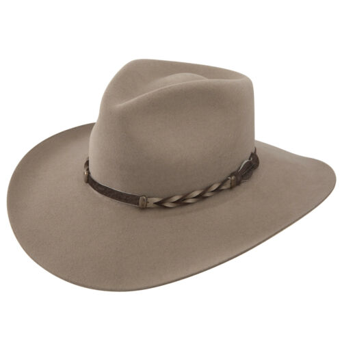 Stetson 4X 100% Buffalo Felt Drifter Pinch Front Crown Cowboy Hat 3 3/4