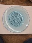 Blue Hobnail  Glass Dish Plate