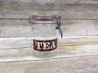 Vintage 1970s 3/4 L Glass Tea Jar With Wire Bail Hinge Lid Rubber Gasket