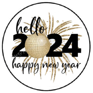 HAPPY NEW YEAR 2024 ENVELOPE SEALS LABELS PARTY FAVORS STICKERS