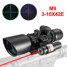 3-10x42EG Riflescope Compact Red Green Laser Sight Optics Reflex Scope