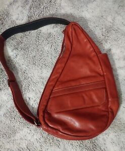 Ameribag Classic Red Leather Healthy Back Bag Medium
