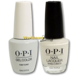 OPI GelColor & Lacquer Nail Polish 0.5fl.oz Color Duo H22- Funny Bunny