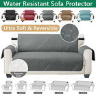 Quilted Sofa Cover Water Resistant Nonslip Couch Slipcover Furniture Protector