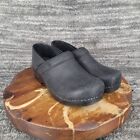 Dansko Black Oiled Leather Professional Clogs Womens Size 9.5