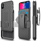 For iPhone 15 14 13 12 11 Pro Max XR 8 7 Plus Belt Clip Holster Case w/Kickstand