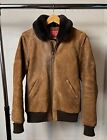 Dehen 1920, Waxed Steerhide Leather Flyer's Club Jacket, Brown, Size S, USA Made