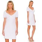 NWT Revolve x Susana Monaco Puff Short Sleeve A-Line Mini Dress White Small