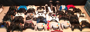 Mixed Lot of Game Controllers and Accessories (UNTESTED)  For Parts Only