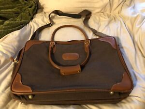 Coach vintage luggage large bag soft suitcase weekender crossbody tweed leather