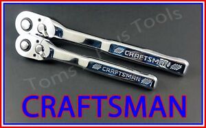 CRAFTSMAN HAND TOOLS 2pc 3/8 1/2 FULL POLISH 72 Tooth Ratchet socket wrench set