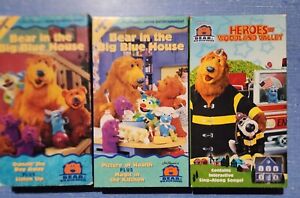 Bear in the Big Blue House Lot of 3 VHS Playhouse Disney Jim Henson Kids Show