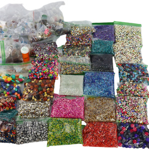 Huge Lot of 25 Lbs. Seed Beads for Jewelry Making Different Shapes Sizes Colors