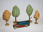 Early Tootsietoy Maroon and Blue Bus