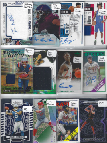 PREMIUM 1400+ CARD PATCH AUTO JERSEY ROOKIE #ED PRIZM SPORTS CARD COLLECTION LOT