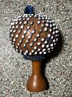 African Gourd Shaker Rattle Shekere Folk Instrument Woven Seed Bead Work